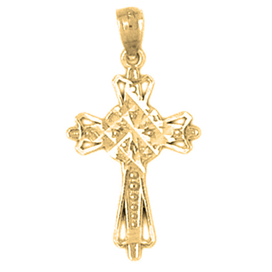 Yellow Gold-plated Silver Cross Pendant