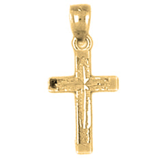 Yellow Gold-plated Silver Cross Pendant