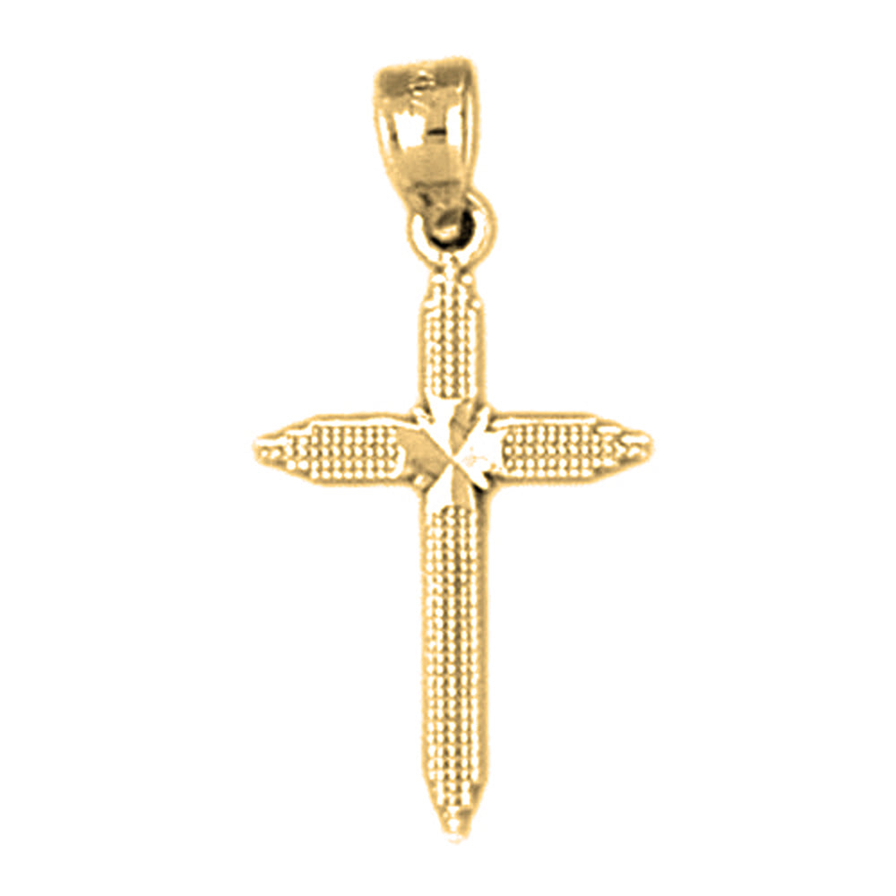 Yellow Gold-plated Silver Cross Pendant