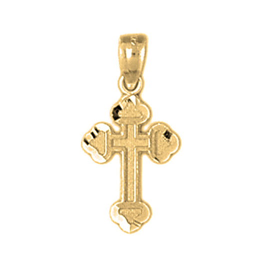 Yellow Gold-plated Silver Cross Pendant