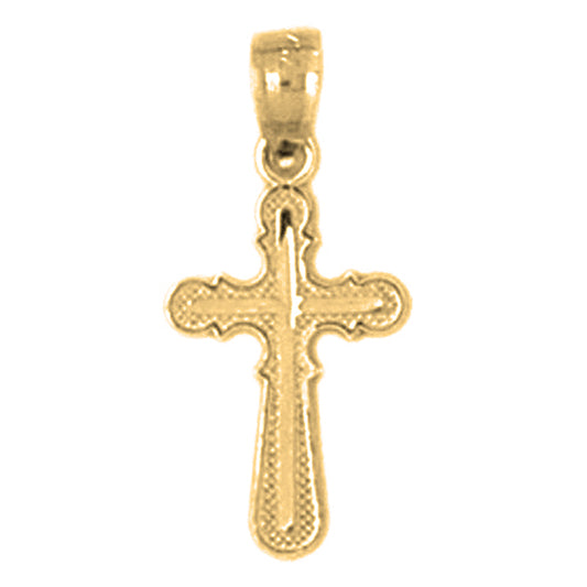 Yellow Gold-plated Silver Cross Pendant