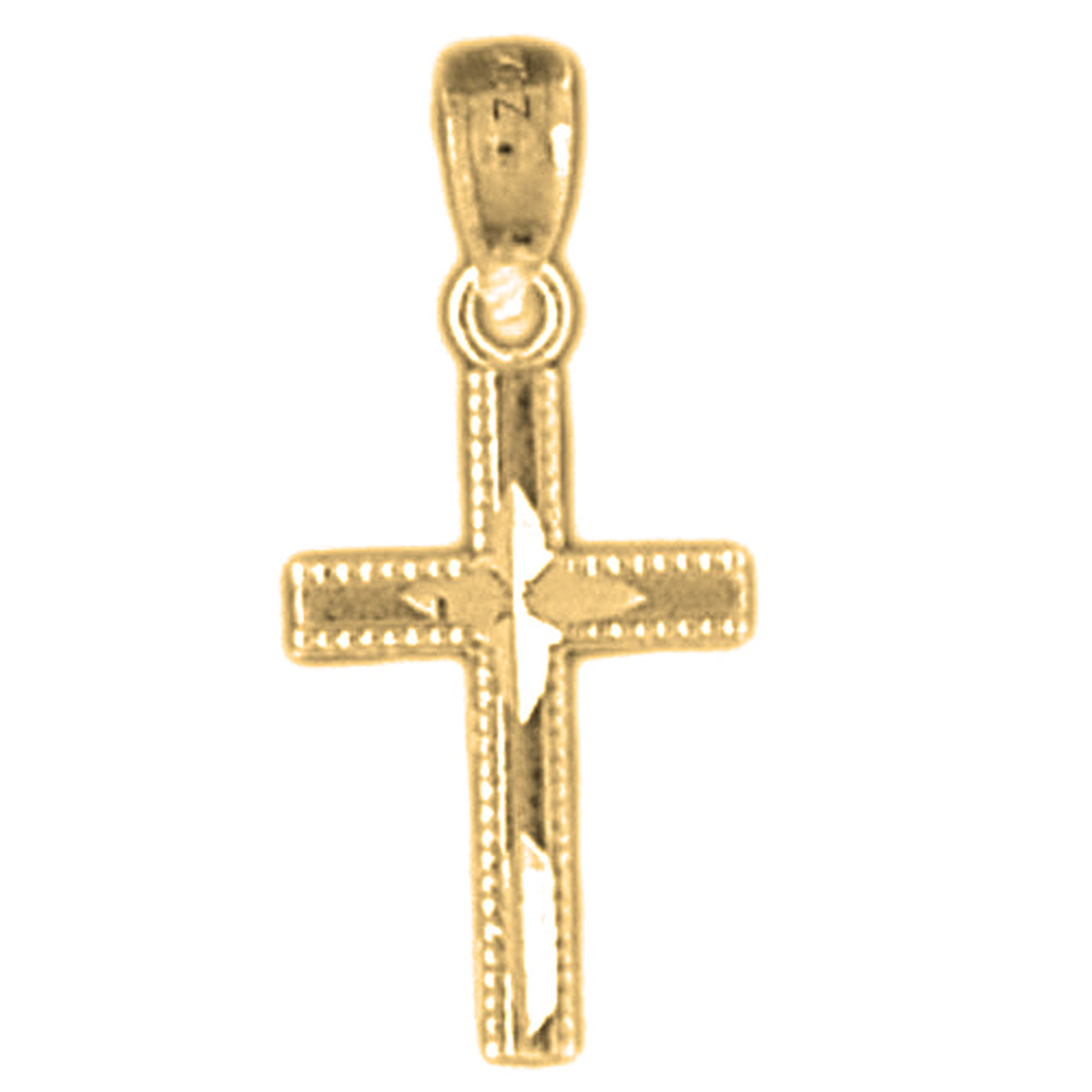 Yellow Gold-plated Silver Cross Pendant