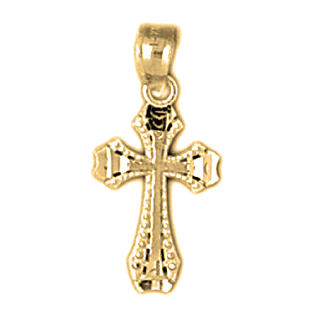 Yellow Gold-plated Silver Cross Pendant