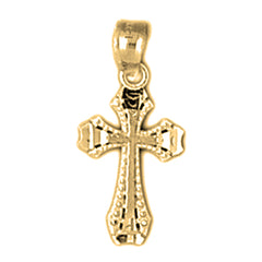 Yellow Gold-plated Silver Cross Pendant