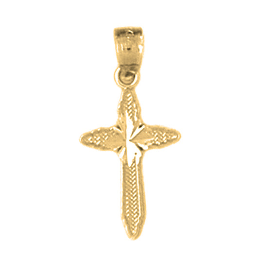 Yellow Gold-plated Silver Cross Pendant