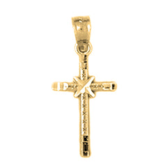 Yellow Gold-plated Silver Cross Pendant