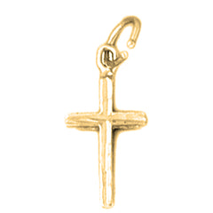 Yellow Gold-plated Silver Cross Pendant