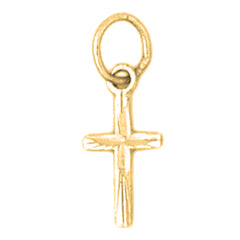 Yellow Gold-plated Silver Cross Pendant