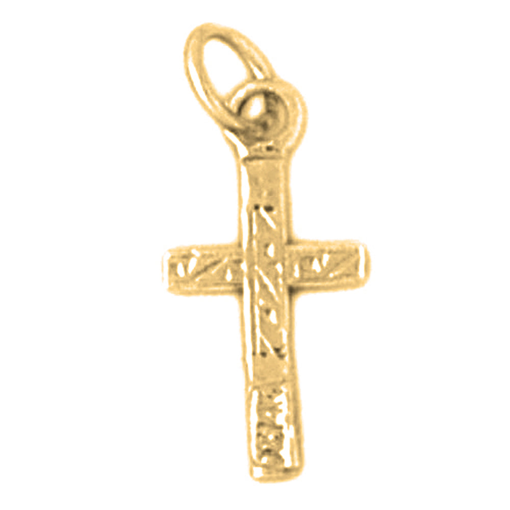 Yellow Gold-plated Silver Cross Pendant