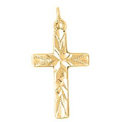 Yellow Gold-plated Silver Cross Pendant