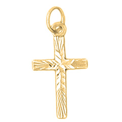 Yellow Gold-plated Silver Cross Pendant