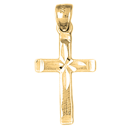 Yellow Gold-plated Silver Cross Pendant