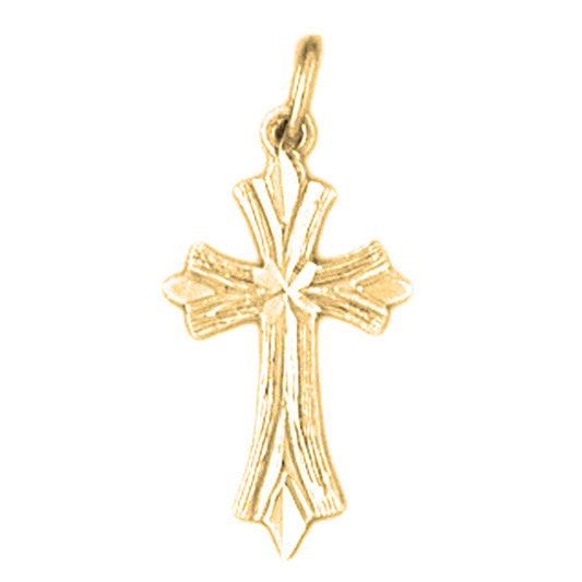 Yellow Gold-plated Silver Cross Pendant