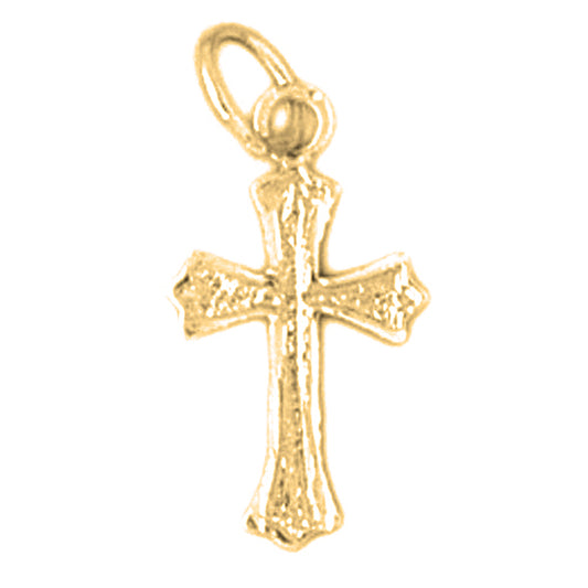 Yellow Gold-plated Silver Cross Pendant