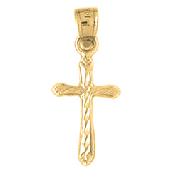 Yellow Gold-plated Silver Cross Pendant