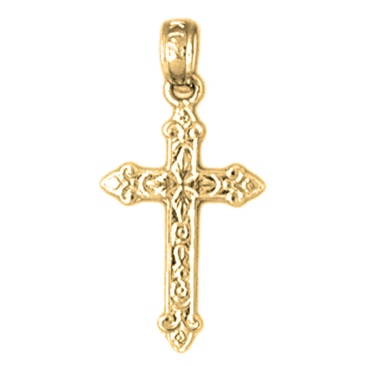 Yellow Gold-plated Silver Cross Pendant