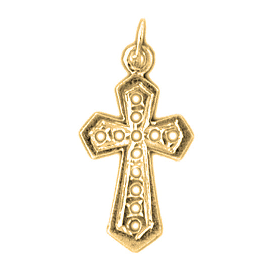 Yellow Gold-plated Silver Cross Pendant