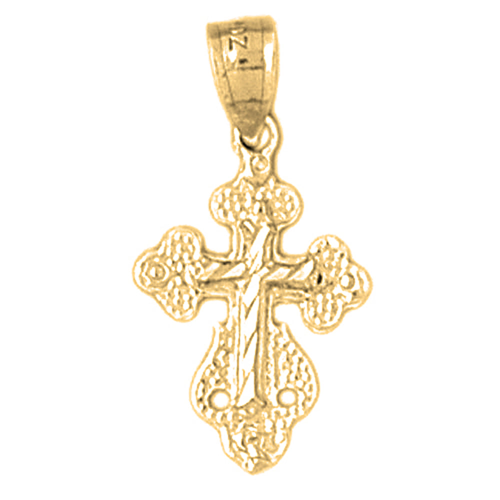 Yellow Gold-plated Silver Cross Pendant