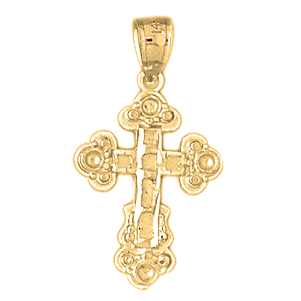 Yellow Gold-plated Silver Cross Pendant