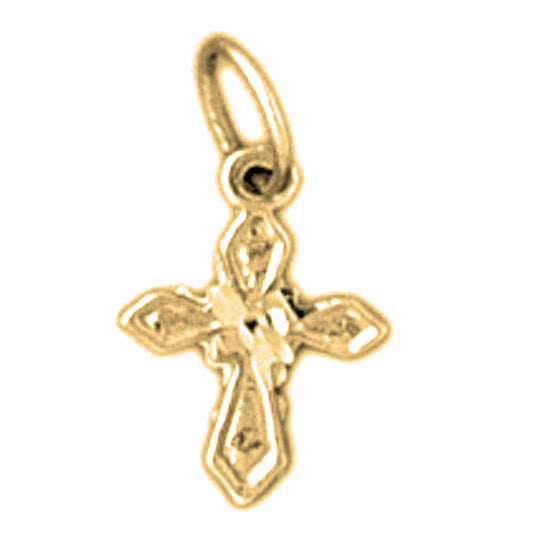 Yellow Gold-plated Silver Cross Pendant