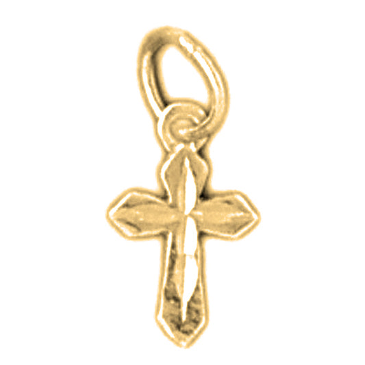 Yellow Gold-plated Silver Cross Pendant