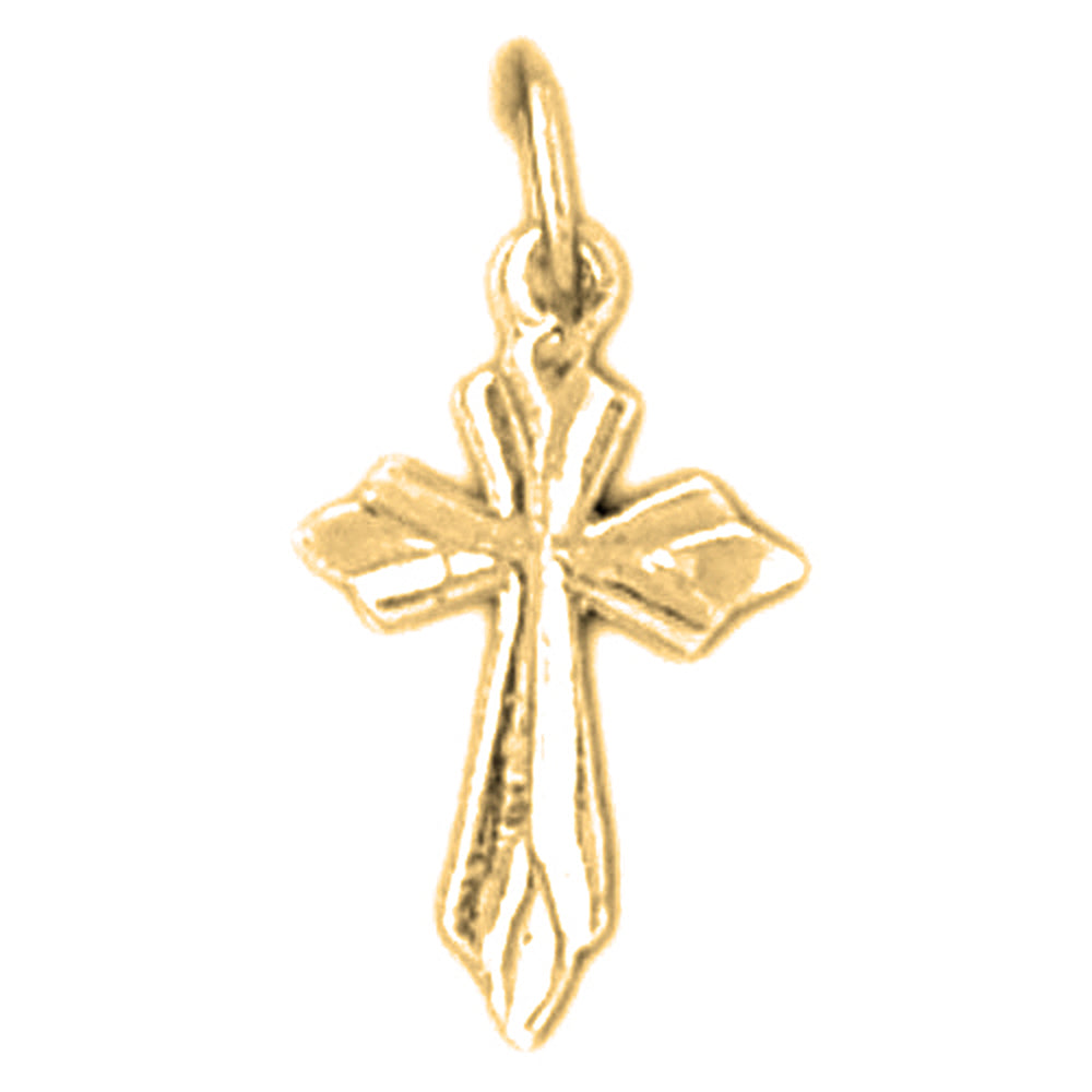 Yellow Gold-plated Silver Cross Pendant