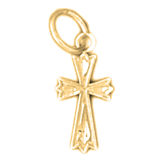 Yellow Gold-plated Silver Cross Pendant