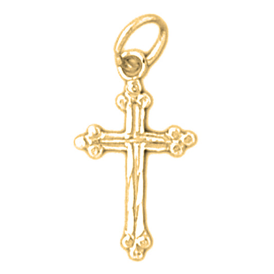 Yellow Gold-plated Silver Cross Pendant