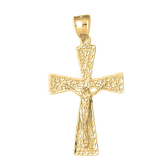 10K, 14K or 18K Gold Teutonic Crucifix Pendant