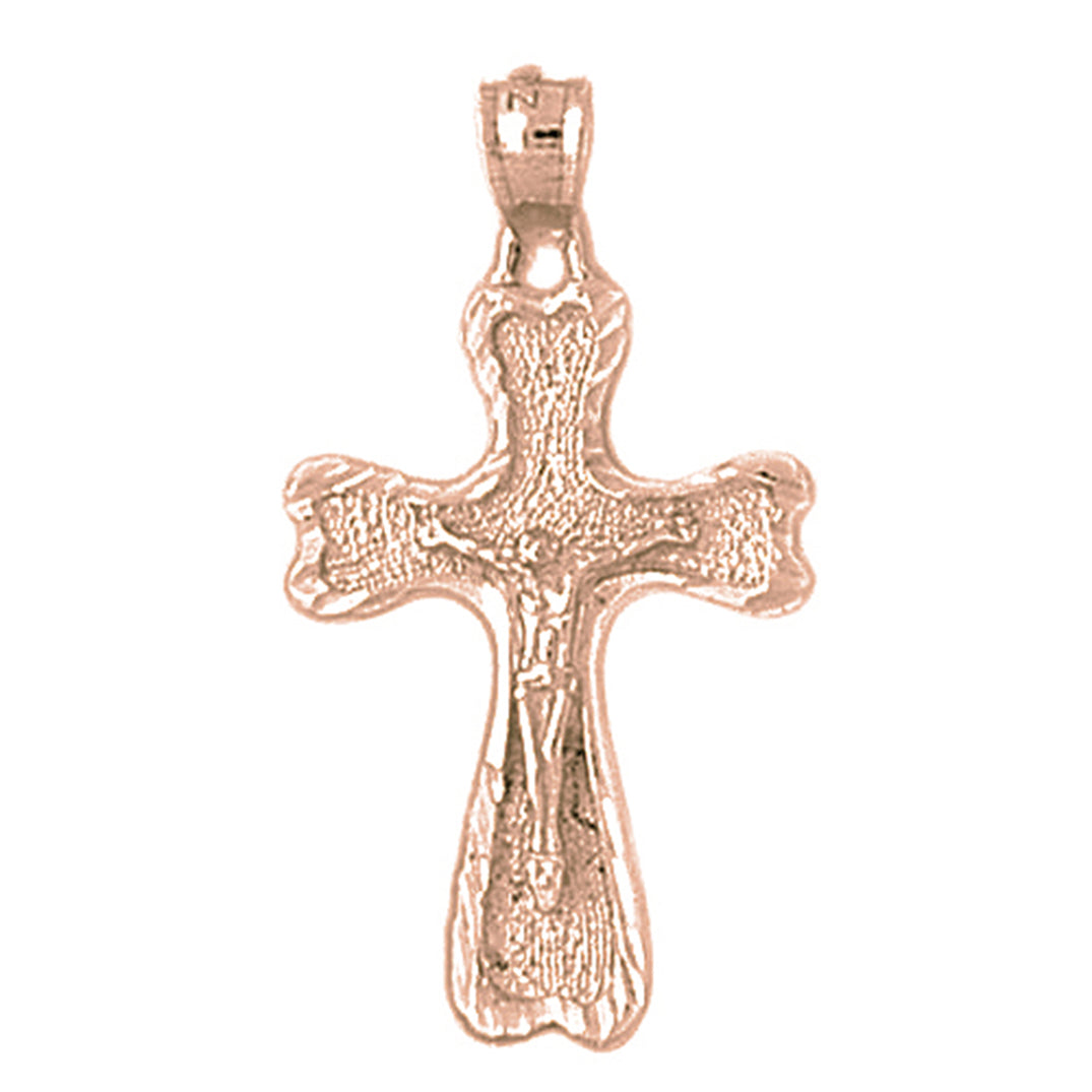 10K, 14K or 18K Gold Auseklis Crucifix Pendant
