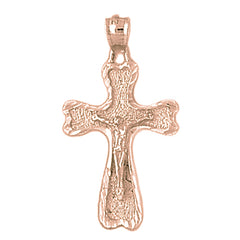 10K, 14K or 18K Gold Auseklis Crucifix Pendant