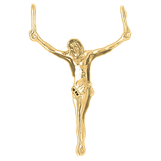 10K, 14K or 18K Gold Corpus Jesus Pendant