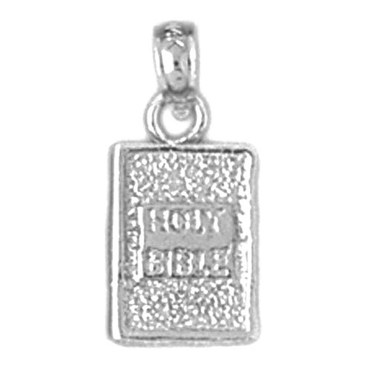 Sterling Silver 3D Holy Bible Pendant