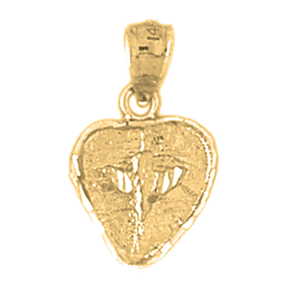 Yellow Gold-plated Silver Dove, Holy Spirit Dove Pendant