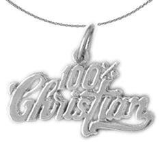 Sterling Silver 100% Christian Pendant (Rhodium or Yellow Gold-plated)