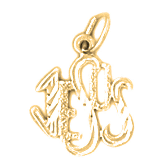 Yellow Gold-plated Silver Jesus Pendant