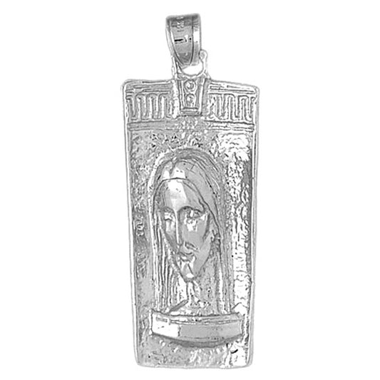 Sterling Silver Jesus Medal Pendant