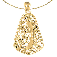 Anhänger „Mutter Maria, betende Frau“ aus Sterlingsilber (rhodiniert oder gelbvergoldet)