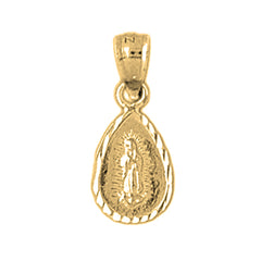 Yellow Gold-plated Silver Our Lady Guadalupe Pendant