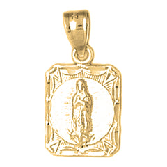14K or 18K Gold Our Lady Guadalupe Pendant