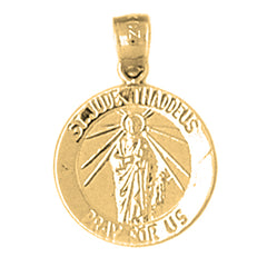 Yellow Gold-plated Silver St. Jude Pendant