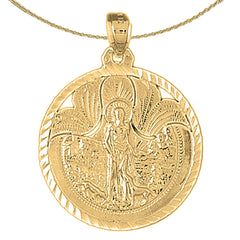 Colgante de San Lázaro en plata de ley (bañado en rodio o oro amarillo)