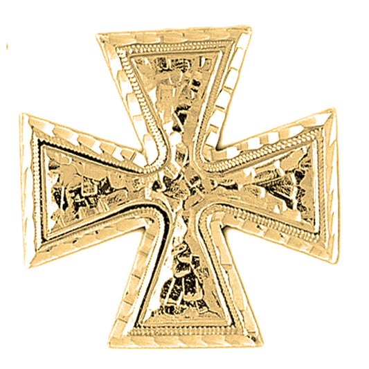 Yellow Gold-plated Silver Cross Pendant