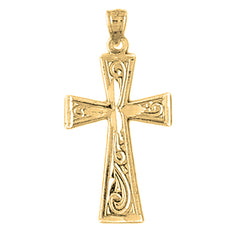 Yellow Gold-plated Silver Cross Pendant