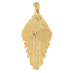 Yellow Gold-plated Silver Cross Pendant