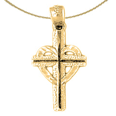 14K or 18K Gold Celtic Cross Pendant