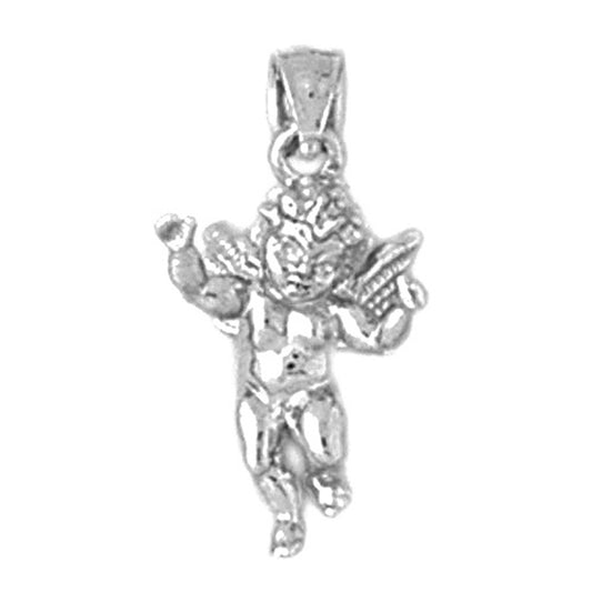 Sterling Silver Angel 3D Pendant