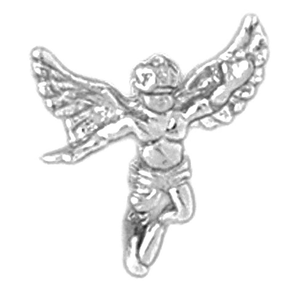 Sterling Silver Angel 3-D, Lapel Pin Pendant