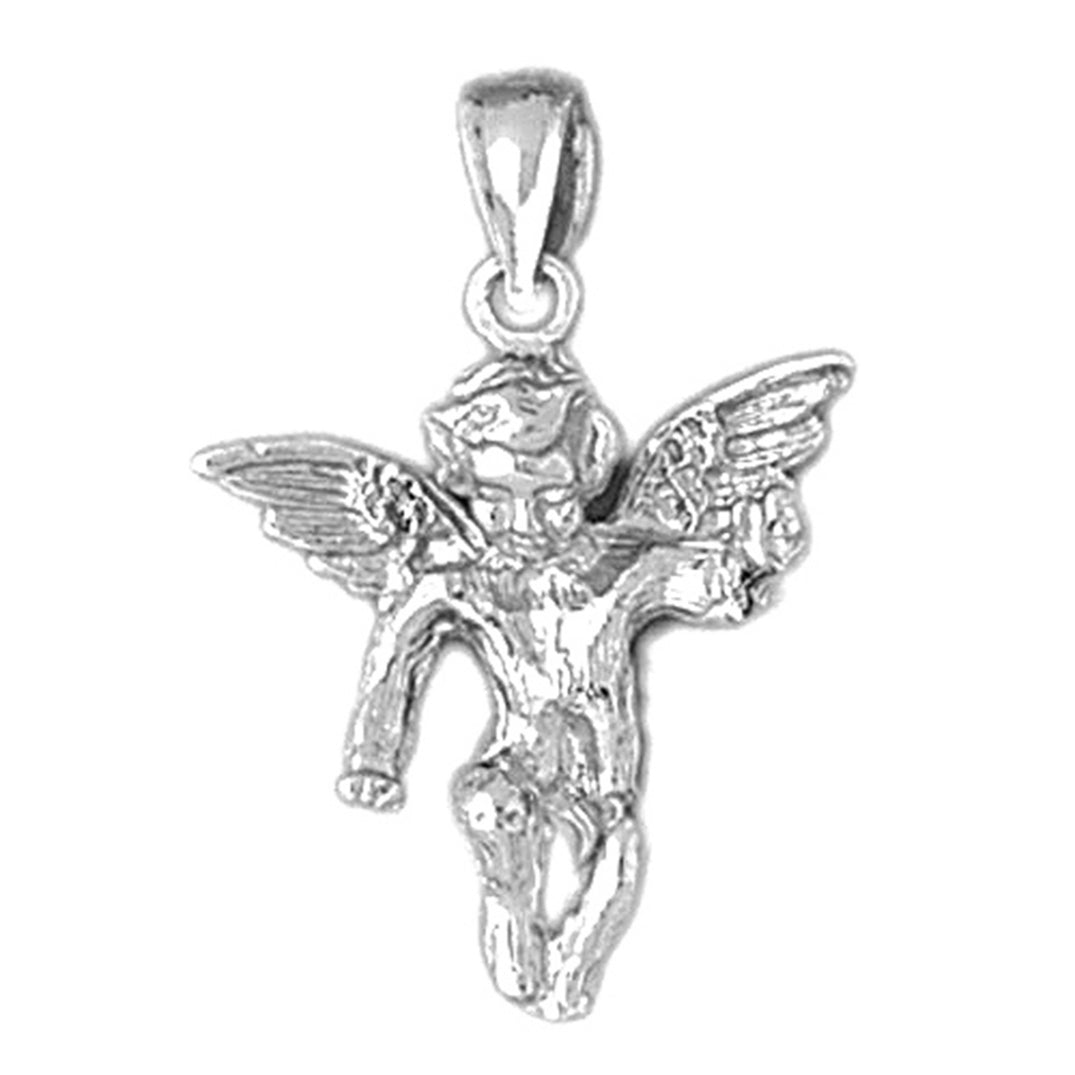 Sterling Silver Angel 3D Pendant