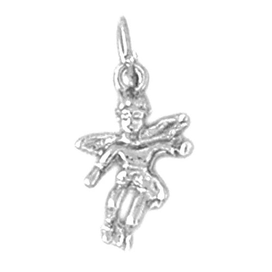 Sterling Silver Angel 3D Pendant